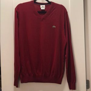 Like new men’s red Lacoste sweater